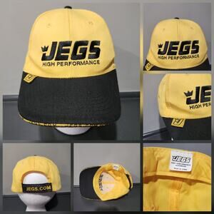 Jegs High Preformance Auto Racing Parts Adjustable Strapback Hat Cap OSFA